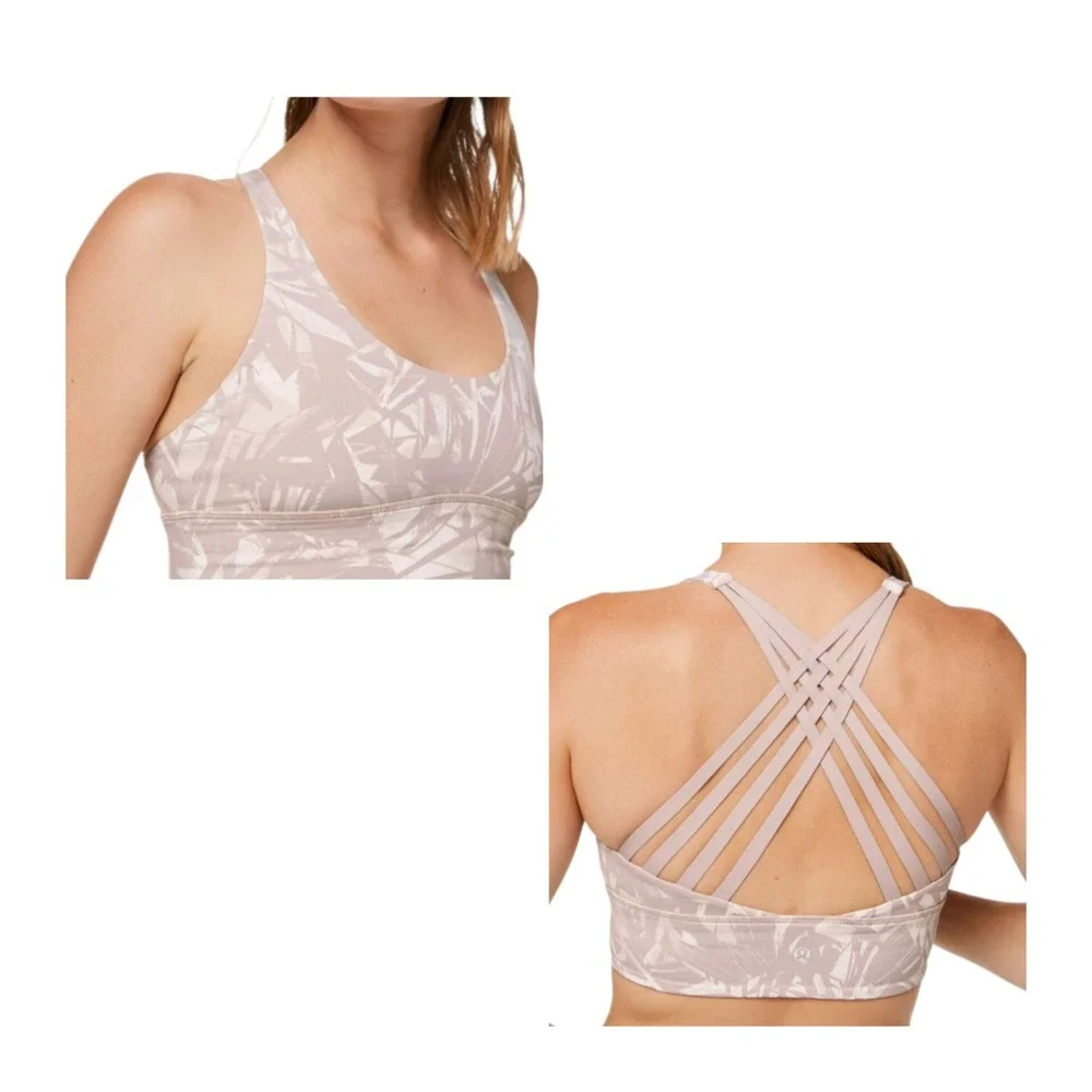 Lululemon Bra Women's 10 Light Ivory Free To Be Straps Sports Yoga Gym‎ Athletic